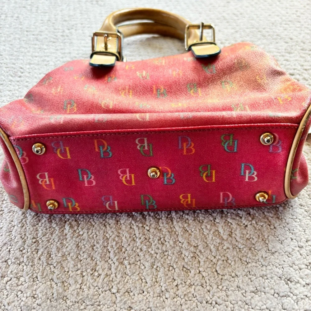 Vintage y2K Dooney & Bourke rainbow small buckle satchel